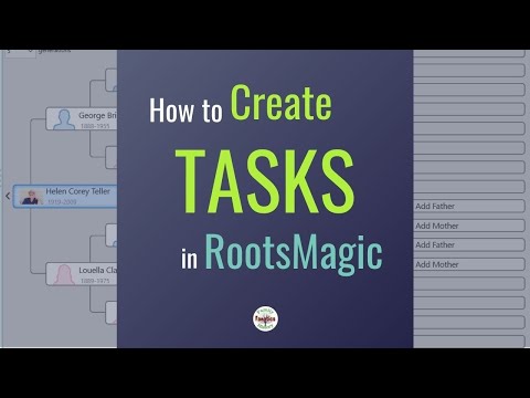 Track Your Genealogy Research Steps: RootsMagic Tasks