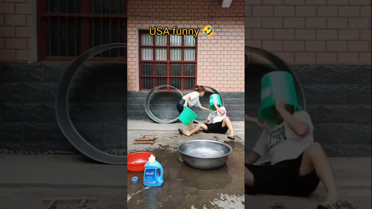 😂 Bucket Bath Disaster Gone Wrong! | Funniest Backyard Prank Ever #viralvideo #funny  #trending