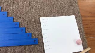Montessori Math Presentation Subtraction Strip Board