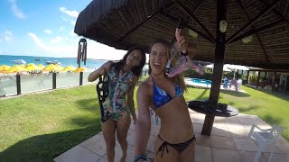 Two Women Go Snorkeling Together And Have Fun Underwater