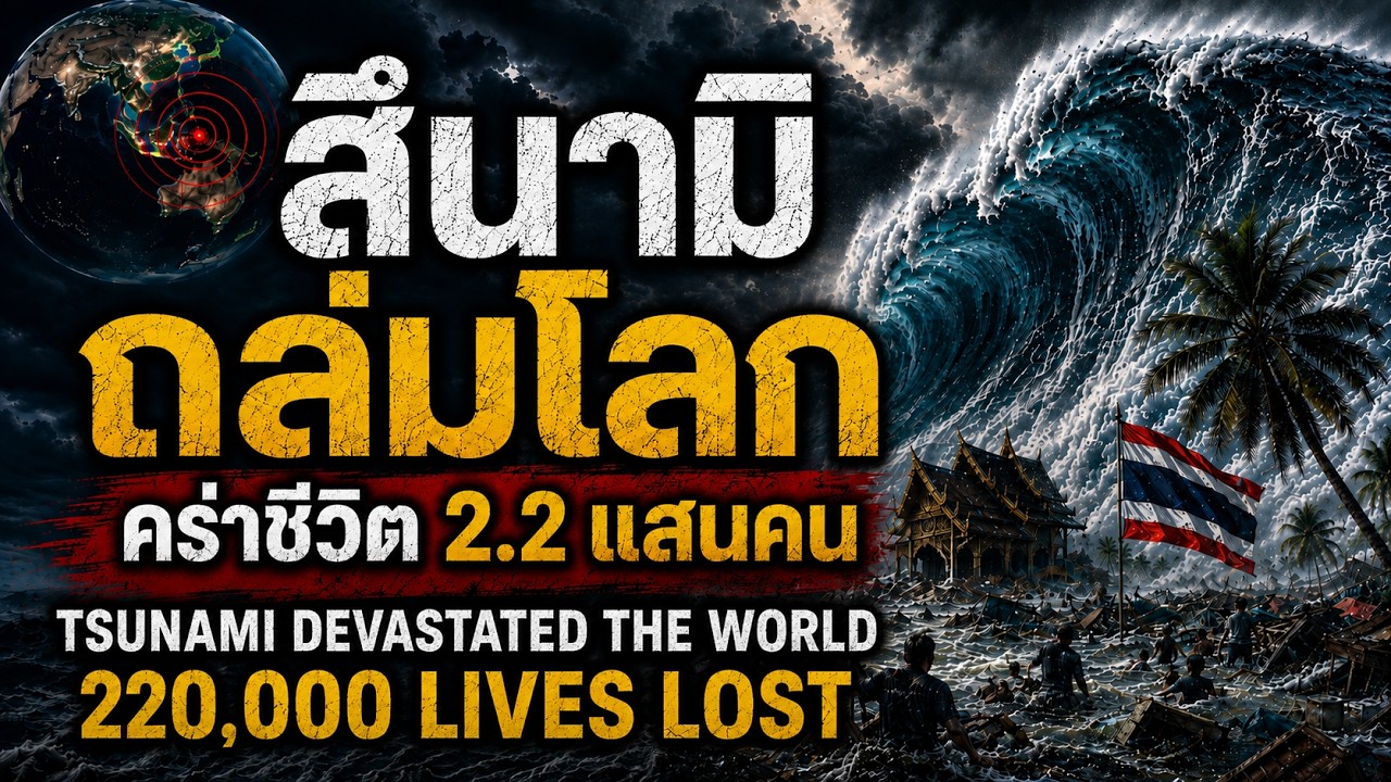 ย้อนรอยสึนามิที่รุนแรงที่สุดในโลก ถล่ม 14 ประเทศทั่วโลก กลืนชีวิตกว่า 2.2 แสนคน !