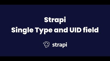 Single type and Unique ID - New with Strapi Field and Content Types