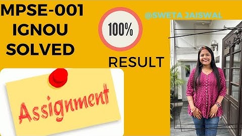 Mpse 001 solved assignment 2022-23 in english|ignou|Ignou assignment january 2023 session