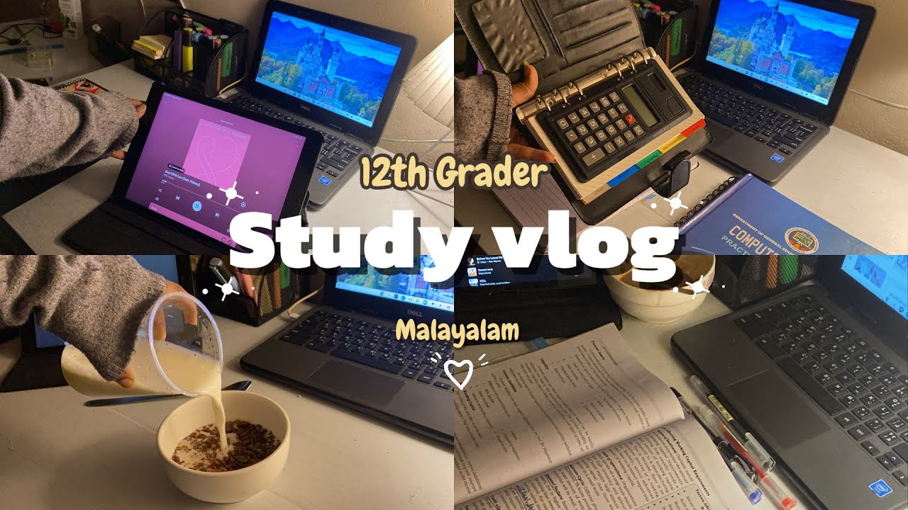 Study vlog📖| 12th grader | Malayalam | Practical exam prep | Commerce Student📚💕✨