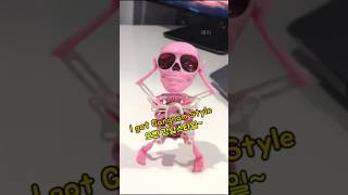 Oppa is Gangnam Style! 😎 Dancing Annoying Pink Skeleton Toy #viral #MustHaveItem