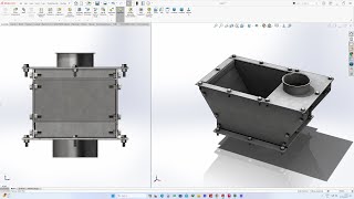 Solidworks Tutorial # 251 Elevator Outlet Hopper With Folding  by SW Easy Design