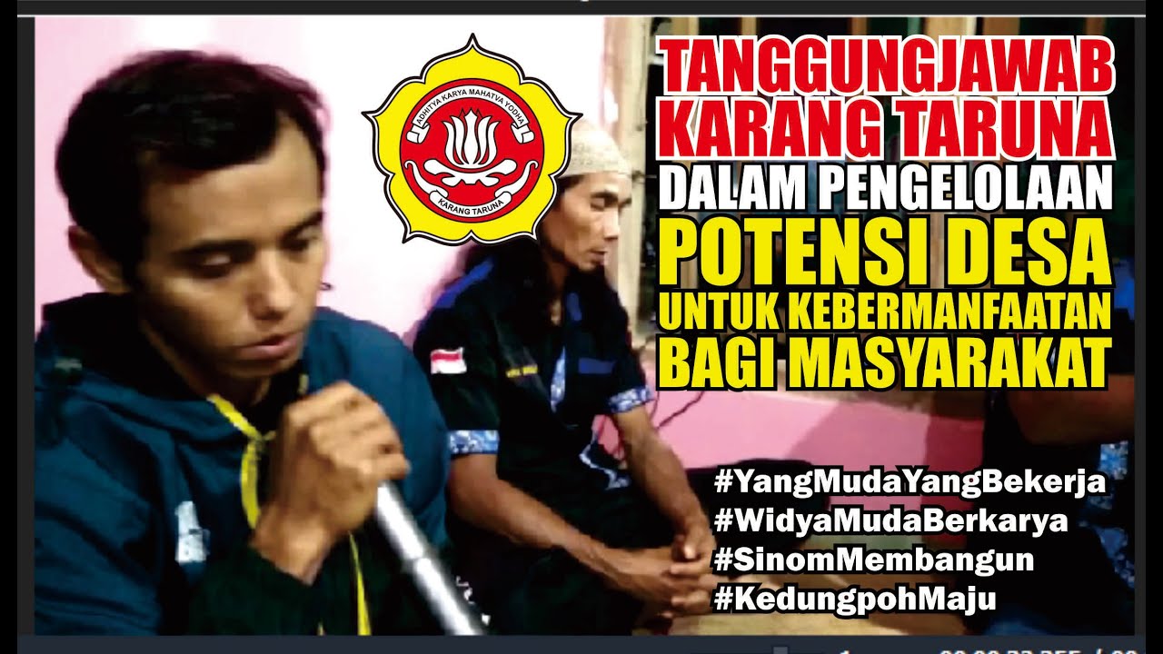 SAMBUTAN KETUA KARANG TARUNA  (Tema : Peran Karang Taruna dalam pengelolaan Potensi Desa)