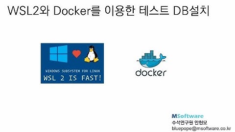 WSL2와 Docker를 이용한 테스트 DB설치