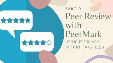 PeerMark for Peer Review: Step 3 - Students Conducting the Peer Reviews