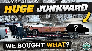 WE FINALLY FOUND ONE!!! HUGE JUNKYARD. OLD CAR JACK POT!