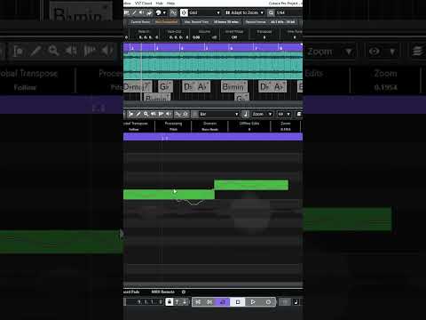 Коррекция нот в VariAudio 🩵 #сведение #cubase #обработкавокала #cubase12 #variaudio