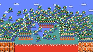 9999 Luigi March Madness at Once in Super Mario Bros.