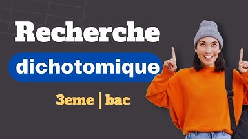 Recherche dichotomique 3eme et bac informatique Algo + python