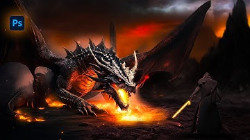 Discover the Secret Behind the Epic Dragon Battle in Photoshop Tutorial