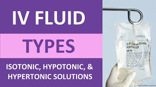 Iv Fluid Types Uses Nursing Iv Therapy Isotonic Hypertonic Hypotonic Solutions Tonicity Nclex