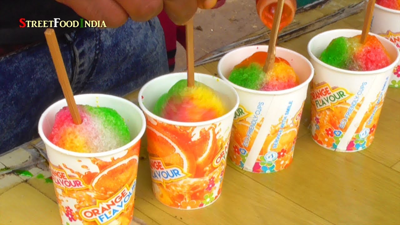 Rainbow Ice Gola -  Kids Special Desserts - Crushed Ice Lollypop | Street Food INDIA