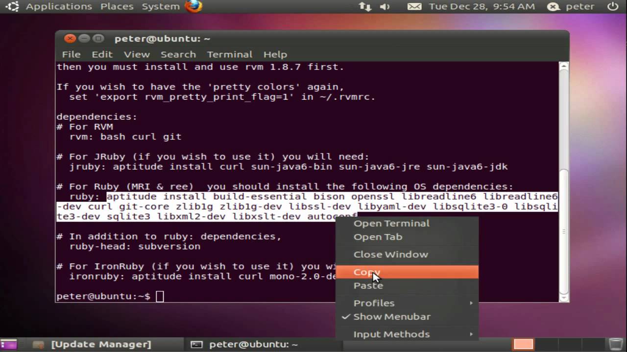 Ruby Linux. Install Rails on Linux. Aptitude Linux.