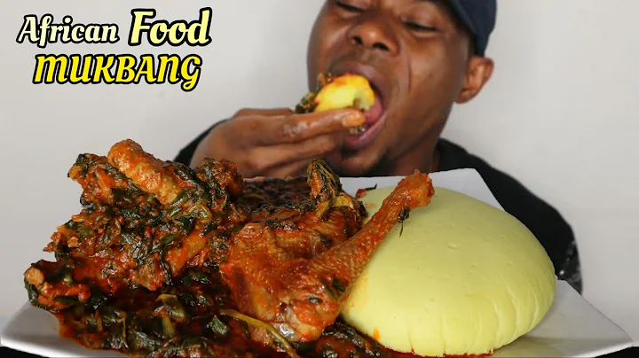 Fufu And Efo Riro Or Vegetable Soup With Native Chicken | African Food | The Adim Family