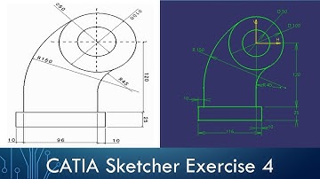 CATIA Sketcher Exercise - Sketch 4