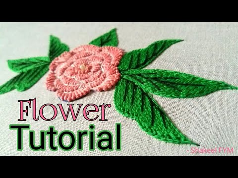 Hand Embroidery flower tutorial | Long French knot | Aari work - YouTube