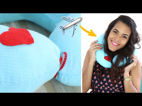 DIY Neck pillow | How to make a travel pillow with glue!