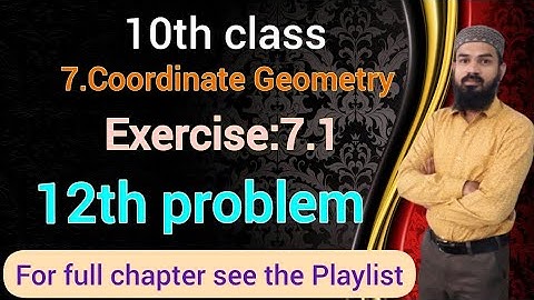 7.Coordinate Geometry Ex:7.1(12th problem)SSC,CBSE Telangana  10th class