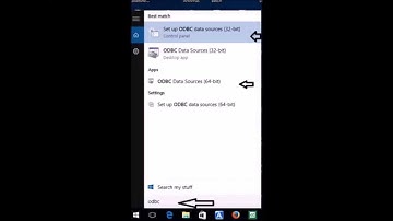How to Open Microsoft ODBC Connection in Windows 10 64bit