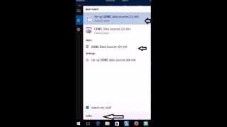 How to Open Microsoft ODBC Connection in Windows 10 64bit How to Open Microsoft ODBC Connection in Windows 10 64bit