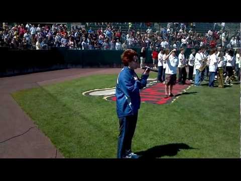 Laura Noonan sings the National Anthem