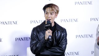 "bcs I do so much damage to my hair "| Jackson Wang at Press Conference Pantene "Best Hair" Thailand