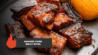 Smoked Pork Belly Bites on Masterbuilt Gravity Series® 800 Grill | Recipe by Rasheed Philips