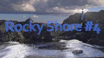 NeXus nxFluid: "Rocky Shore #4" Fluid Simulation (Redshift Render, 4K, HDR)  @INSYDIUMLTD
