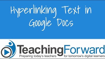 Hyperlinking Text in Google Docs G Suite