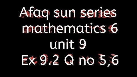 class 6 chapter linear equation || Afaq sun series || unit 9 || Ex 9.2