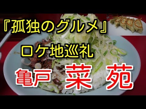 孤独のグルメ 巡礼 江東区亀戸 菜苑 の 純レバ丼と餃子 を食べてきた Youtube