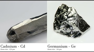 Cadmium - Cd vs Germanium - Ge Comparing Element attributes Atoms
