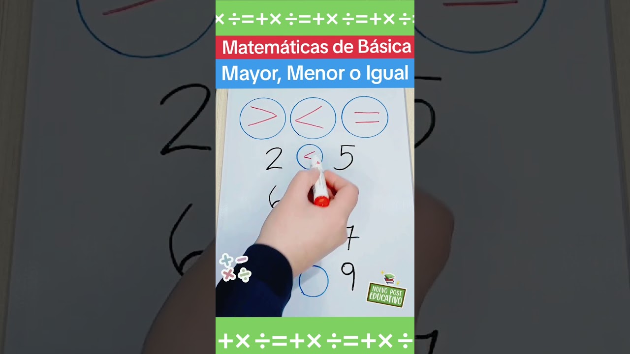 Mayor que, Menor que o Igual - Matemáticas de Básica auf YouTube ansehen Mayor que, Menor que o Igual - Matemáticas de Básica auf YouTube ansehen