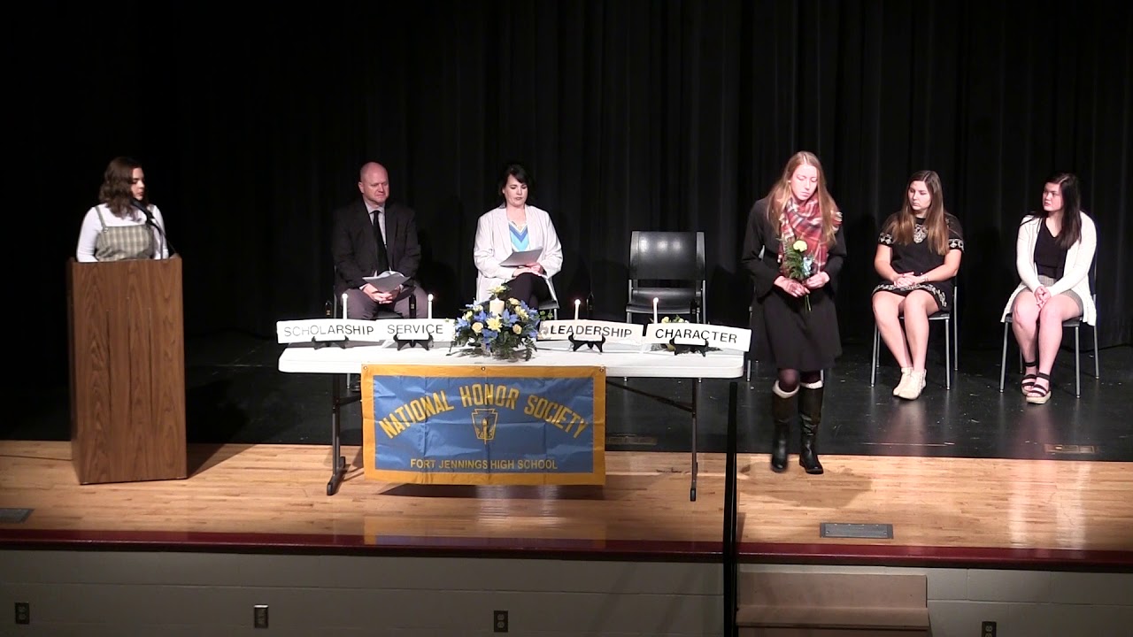 Ft. Jennings High School National Honor Society Induction 12519 YouTube