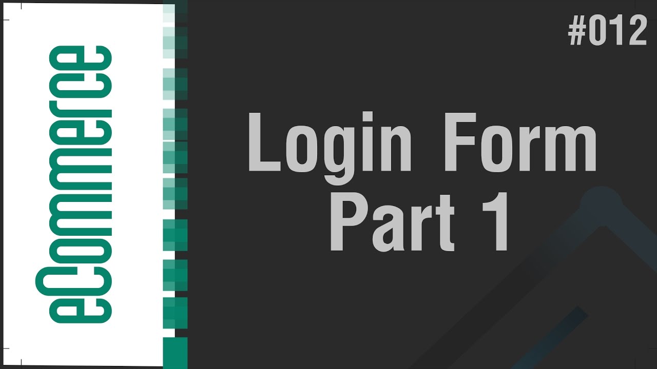 eCommerce Shop in Arabic #012 - Code The Login Form Part 1