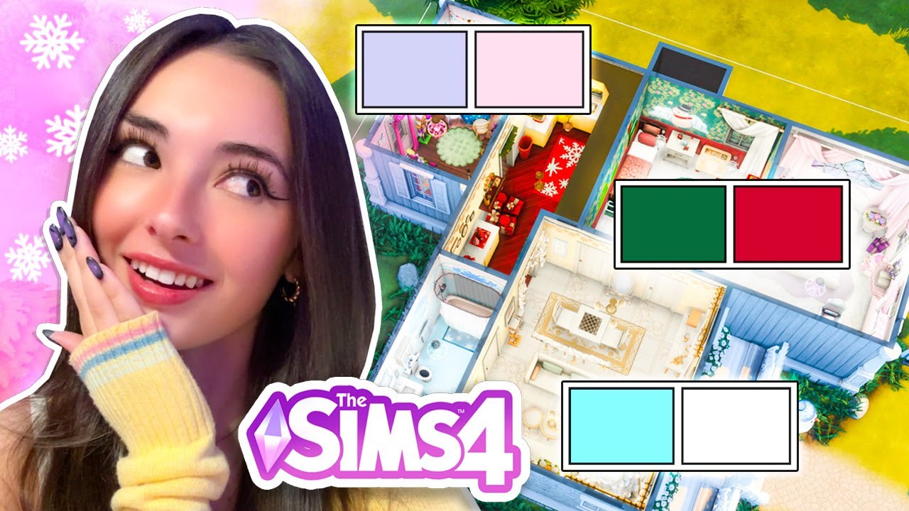 Каждая комната оформлена в СЛУЧАЙНОЙ РАВНОМЕРНОЙ ЦВЕТОВОЙ ПАЛИТРЕ К Рождеству! 🎄