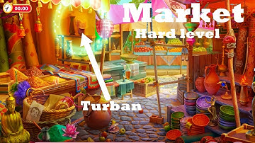 Manor Matters hidden objects #93 Market hard level HD - failed in Turban | Starfish, Mermaid, Iron