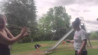 Silly String War! (Ft. Abby) | The Camo Sisters