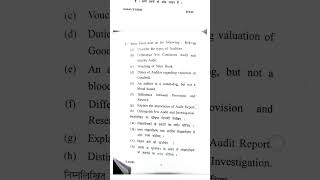 Auditing|B.com 6th sem.|Q.P.- 2026|Gurugram University|#gurugramuniversity