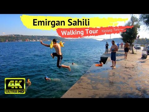 【4K】Emirgan Sahil Yürüyüş Turu | Sarıyer, İstanbul