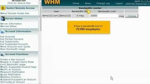 How to limit bandwidth usage in WHM