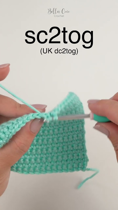 Sc2tog - How to single crochet 2 together (UK dc2tog) #crochettutorial