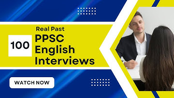 All Past PPSC English Interview Questions