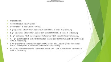 Mengombinasikan  Proposisi dan Proposisi Majemuk