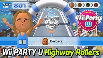 Wii Party U - Highway Rollers (Expert com) Barbara Vs Monica Vs Zi-Kai Vs Skip | AlexGamingTV