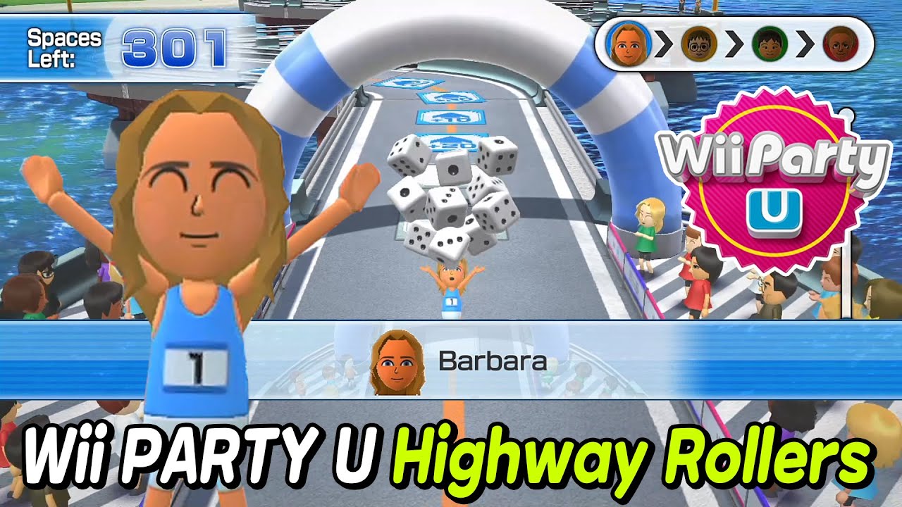 Wii Party U - Highway Rollers (Expert com) Barbara Vs Monica Vs Zi-Kai Vs Skip | AlexGamingTV